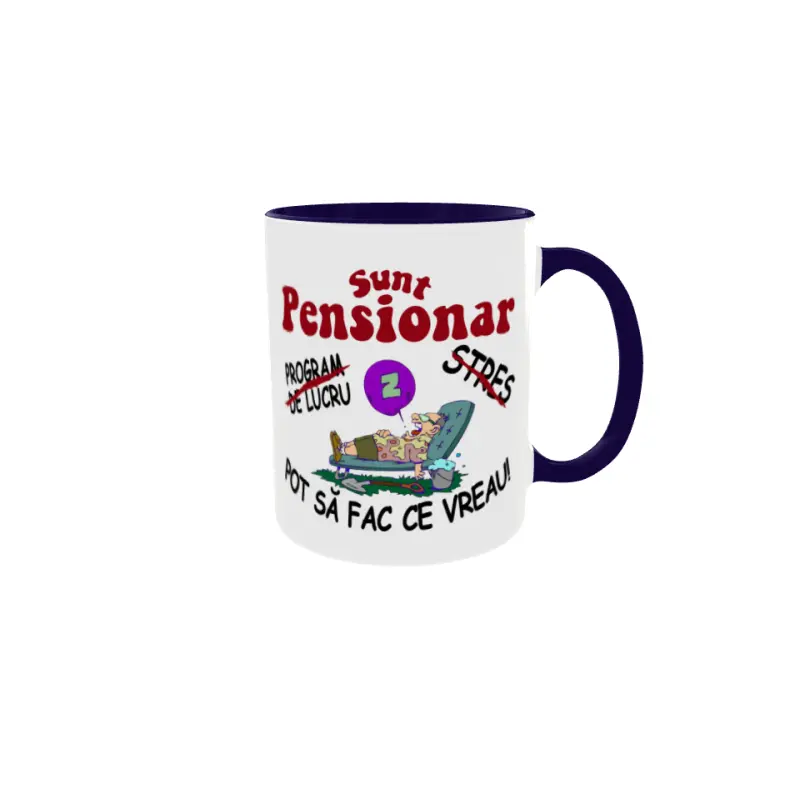 Sunt pensionar, cana ceramica, 330ml, cgs1822